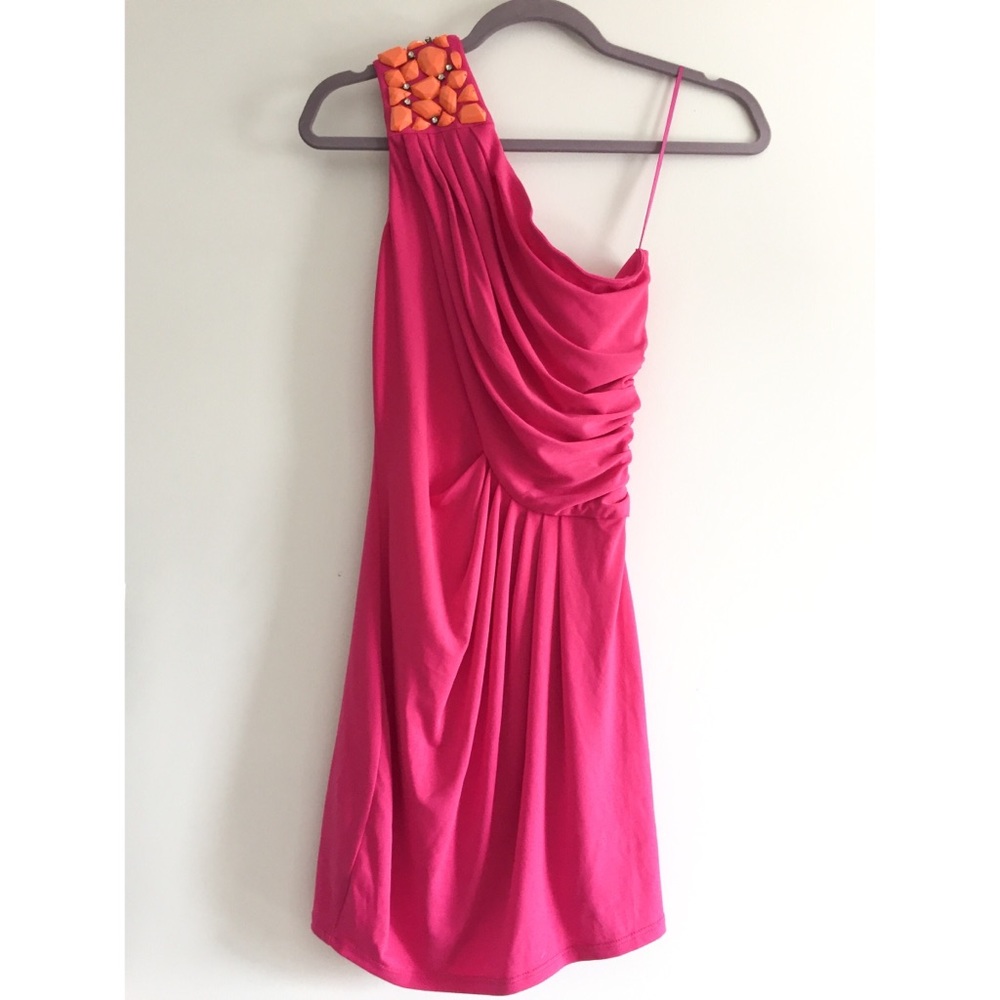 Max & Cleo one shoulder cocktail dress